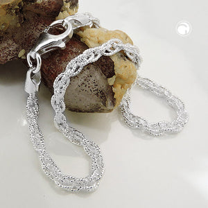 Armband/Kette 3mm Doppelankerkette Silber 925 19/42/45/50cm