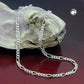 Armband/Kette 2mm Figarokette Silber 925 19/38/45/50cm