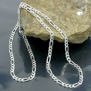 Armband/Kette 3mm Figarokette Silber 925 21/45/50cm
