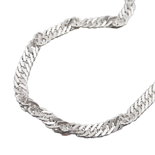 Armband 3mm Singapurkette diamantiert Silber 925 19cm