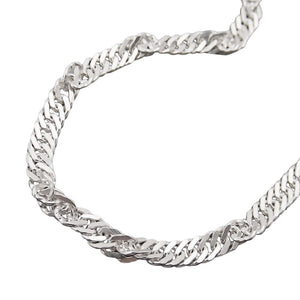 Armband 3mm Singapurkette diamantiert Silber 925 19cm