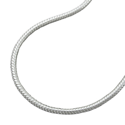 Kette 1,3mm runde Schlangenkette Silber 925 36/38cm