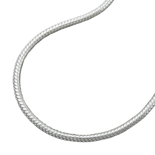 Kette 1,5mm runde Schlangenkette Silber 925 42/45/80cm