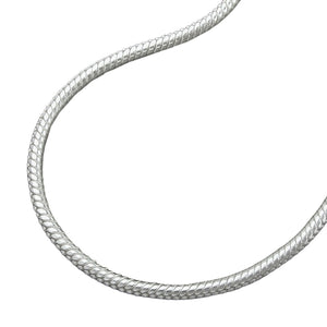 Kette 1,5mm runde Schlangenkette Silber 925 42/45/80cm