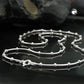 Kette 1mm runde Schlangenkette mit Kugeln symmetrisch Silber 925 38/42cm