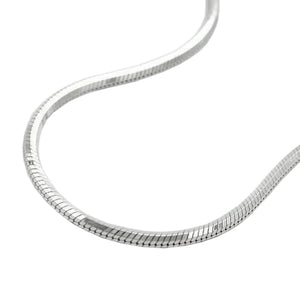 Kette 1,3mm Schlangenkette fünfkantig diamantiert Silber 925 38/45/50cm