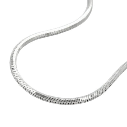 Kette 1,3mm Schlangenkette fünfkantig diamantiert Silber 925 38/45/50cm