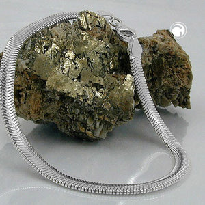 Armband/Kette 4mm Schlangenkette flach glänzend Silber 925 19/42/45cm