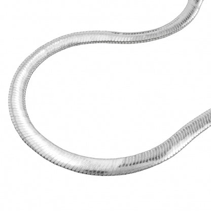 Kette 4mm Schlangenkette flach glänzend Silber 925 45cm