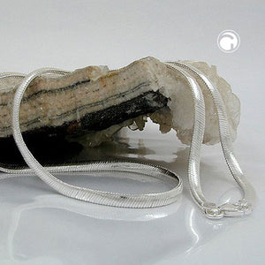 Kette 4mm Schlangenkette flach glänzend Silber 925 45cm