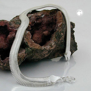 Armband/Kette 6mm flache Schlangenkette glänzend Silber 925 19/41/50cm