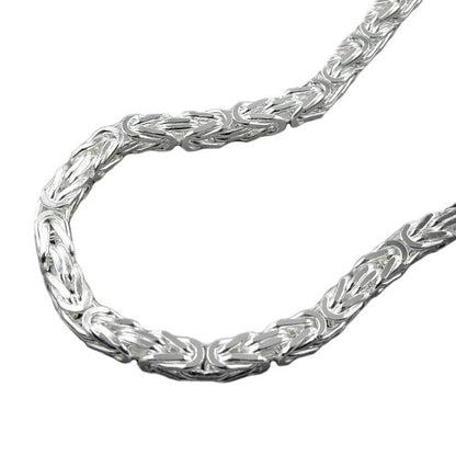 Armband/Kette 3x3mm Königskette vierkant glänzend Silber 925 19/45/60cm