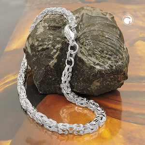 Armband/Kette 3x3mm Königskette vierkant glänzend Silber 925 19/45/60cm