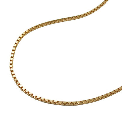 Kette Venezianer 1x1mm vergoldet AMD 38-60cm