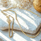 Anhänger Delfin glänzend 9 Karat Gold 18x8mm + Venezianer-Kette 42cm