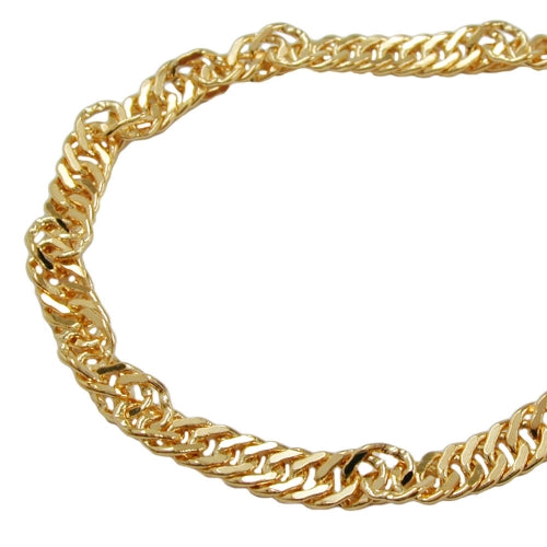 Kette Singapur 3mm diamantiert vergoldet AMD 42/50/55cm