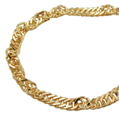 Kette Singapur 3mm diamantiert vergoldet AMD 42/50/55cm
