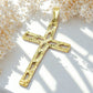 Kreuzanhänger 28x16mm diamantiert 9 Karat Gold