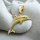 Anhänger 18x8mm Delfin glänzend 9Kt GOLD