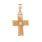 Kreuz-Set Anhänger & Venezianerkette 38–60cm – 9 Karat Gold