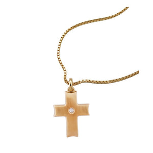 Kreuz-Set Anhänger & Venezianerkette 38–60cm – 9 Karat Gold
