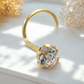 Nasenstecker 18 Karat Gold 750 Zirkonia Detailansicht