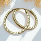 Creole 9 Karat Gold 375 diamantiert Detailansicht