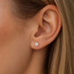 Ohrstecker 3mm Zirkonia 9 Karat Gold getragen – Tragevisualisierung