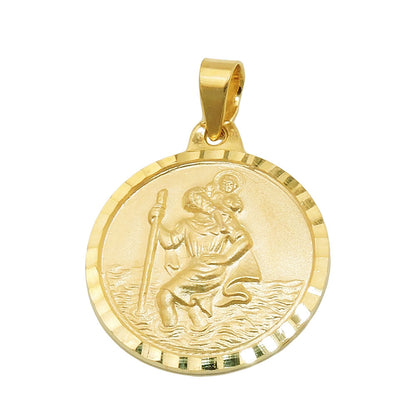 Anhänger Christophorus 16mm 9Kt GOLD