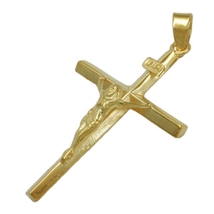 Kreuzanhänger 30x18mm Kruzifix 9Kt Gold Gelbgold glänzend