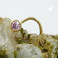 Nasenstecker 2,5mm Spirale mit Zirkonia rund pink 18Kt GOLD