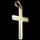 Anhänger 30x19mm Kreuz tricolor matt-glänzend 14Kt GOLD