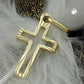 Anhänger 16x9mm Kreuz diamantiert 14Kt GOLD + Kette