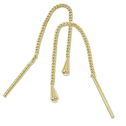 Durchzieher Ohrring Ohrhänger 5x2mm kleiner Kegel 1mm Panzerkettchen 9Kt