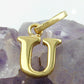 Anhänger 8x6mm Buchstabe U glänzend 9Kt GOLD