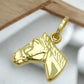 Anhänger Pferdekopf glänzend 12x12mm 9 Karat Gold