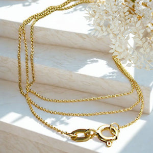 Kette 0,7mm dünne Ankerkette 9Kt GOLD 38/42/45cm