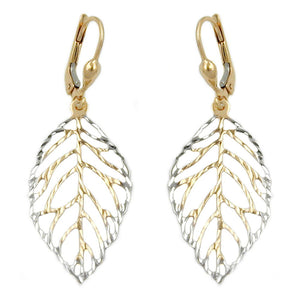 Brisur 45x16mm Blatt durchbrochen 9Kt GOLD