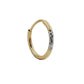 Creole 12x1mm bicolor rhodiniert diamantiert 9Kt GOLD