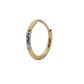 Creole 12x1mm bicolor rhodiniert diamantiert 9Kt GOLD