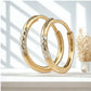 Creole 12x1mm bicolor rhodiniert diamantiert 9Kt GOLD