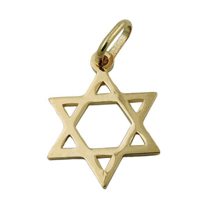 Davidstern-Anhänger glänzend 21x18mm in 9 Karat Gelbgold