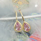 Tropfen-Ohrbrisur Zirkonia pink 14x5mm 9 Karat Gelbgold