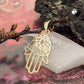 Hand der Fatima Anhänger filigran 16x12mm 9 Karat Gelbgold