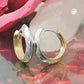 Scharniercreole bicolor durchlegiert 14x3mm 9 Karat Gold