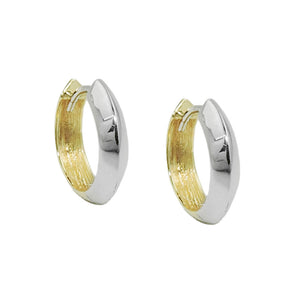 Scharniercreole bicolor durchlegiert 14x3mm 9 Karat Gold