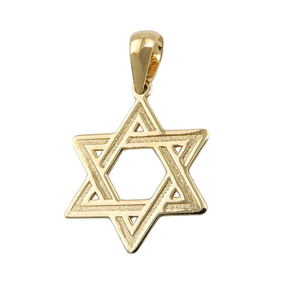Davidstern-Anhänger glänzend 11mm 9 Karat Gelbgold