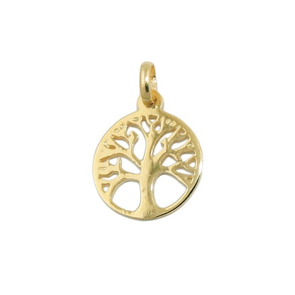Lebensbaum-Anhänger glänzend 12mm 9 Karat Gelbgold