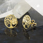 Lebensbaum-Ohrstecker filigran glänzend 10mm 9 Karat Gelbgold