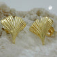 Ginkgoblatt-Ohrstecker glänzend 12mm 9 Karat Gelbgold